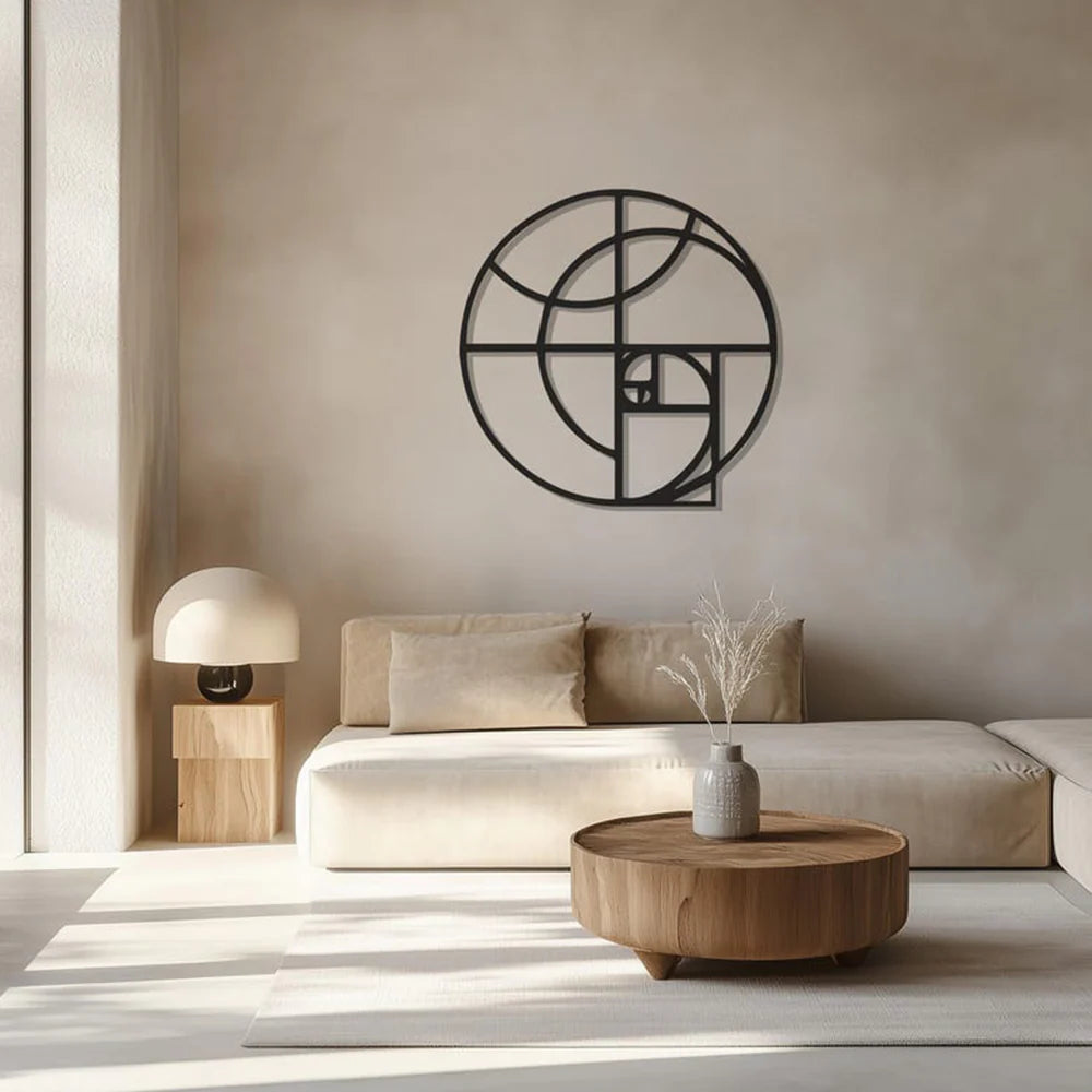 Geometric Golden Ratio Metal Wall Art