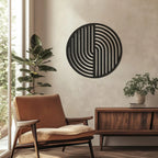Abstract Strips Metal Wall Art