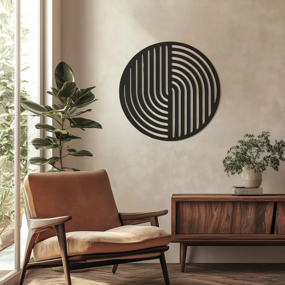 Abstract Strips Metal Wall Art
