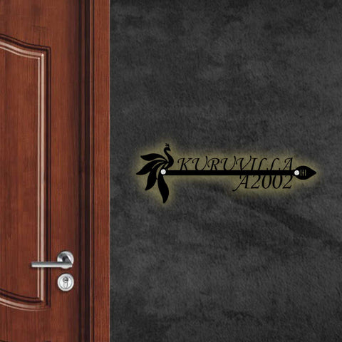 Personalized Metal Name Plate for Home – Religious Theme Laser-Cut Design