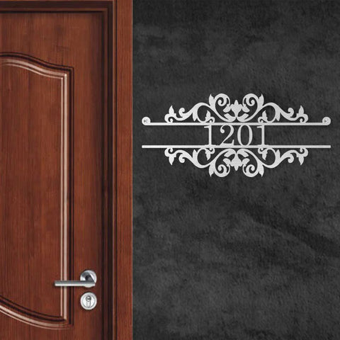 Personalized Laser Cut Steel Metal Name Plate for Home