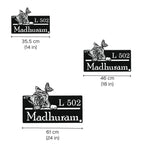 Personalized Cat Theme Metal Name Plate for Home | Weatherproof Design - Harshita Craft
