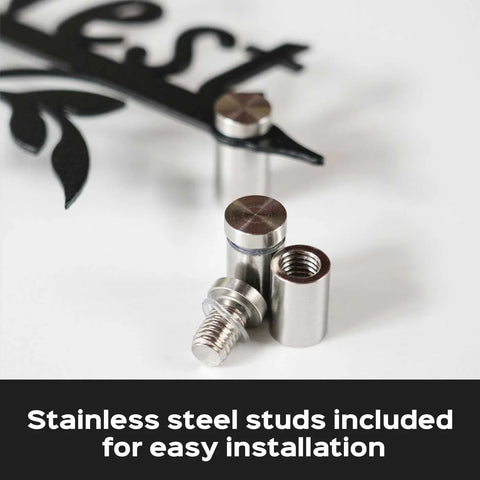 Personalized Laser Cut Feather Theme Metal Name Plate for Home