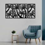Coconut Tree Silhouette Metal Wall Art 