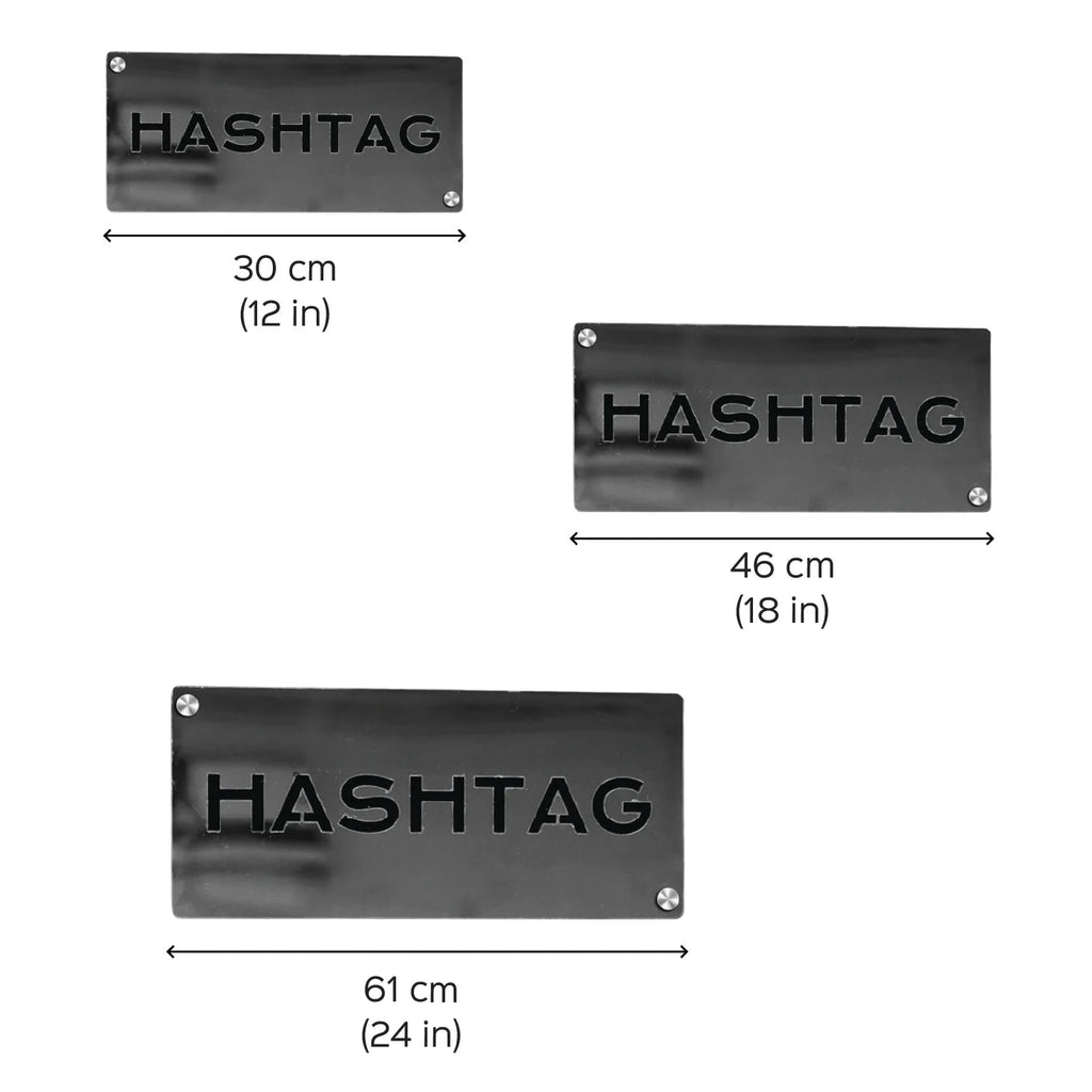Personalized Weatherproof Rectangle Stainless Steel Metal Name Plate for Home - Harshita Craft