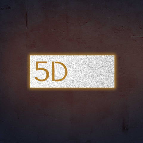 Personalized Laser Cut Minimalist Steel Name Plate for Home Entrance