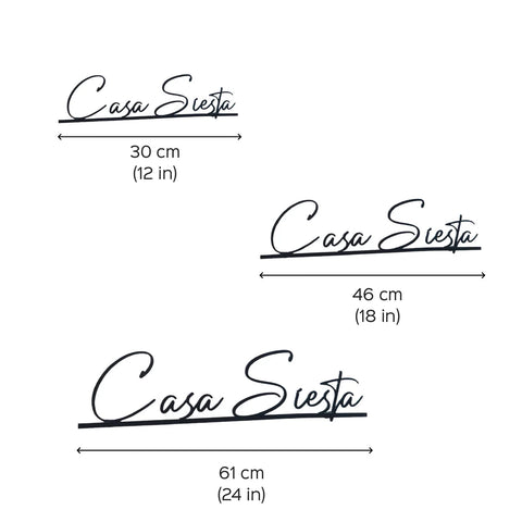 Personalized Modern Laser Cut Metal Name Plate for Home | Weatherproof Steel Design