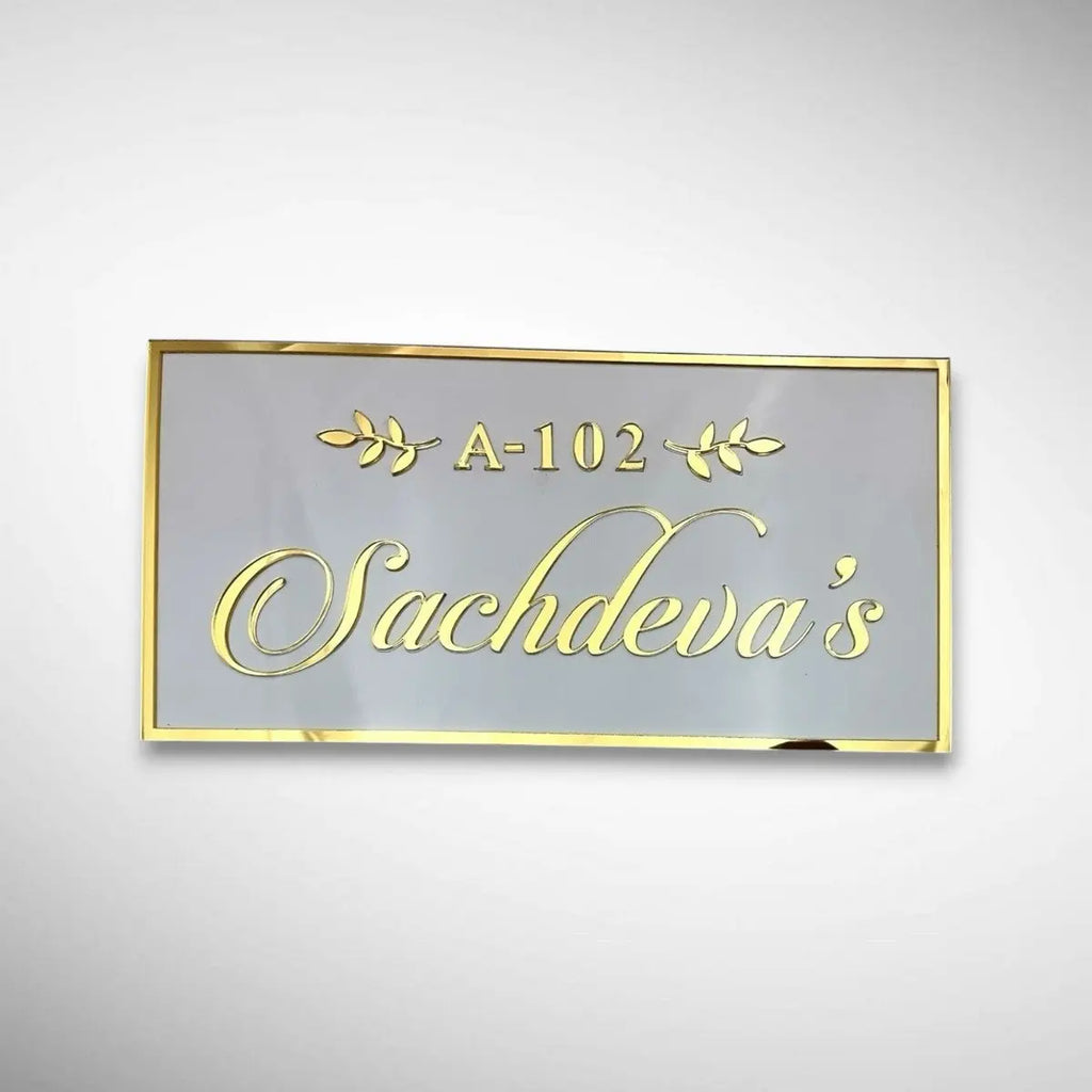 ACP Acrylic Name Plate for Home | Custom Fancy Acrylic Name Plate Design - Harshita Craft