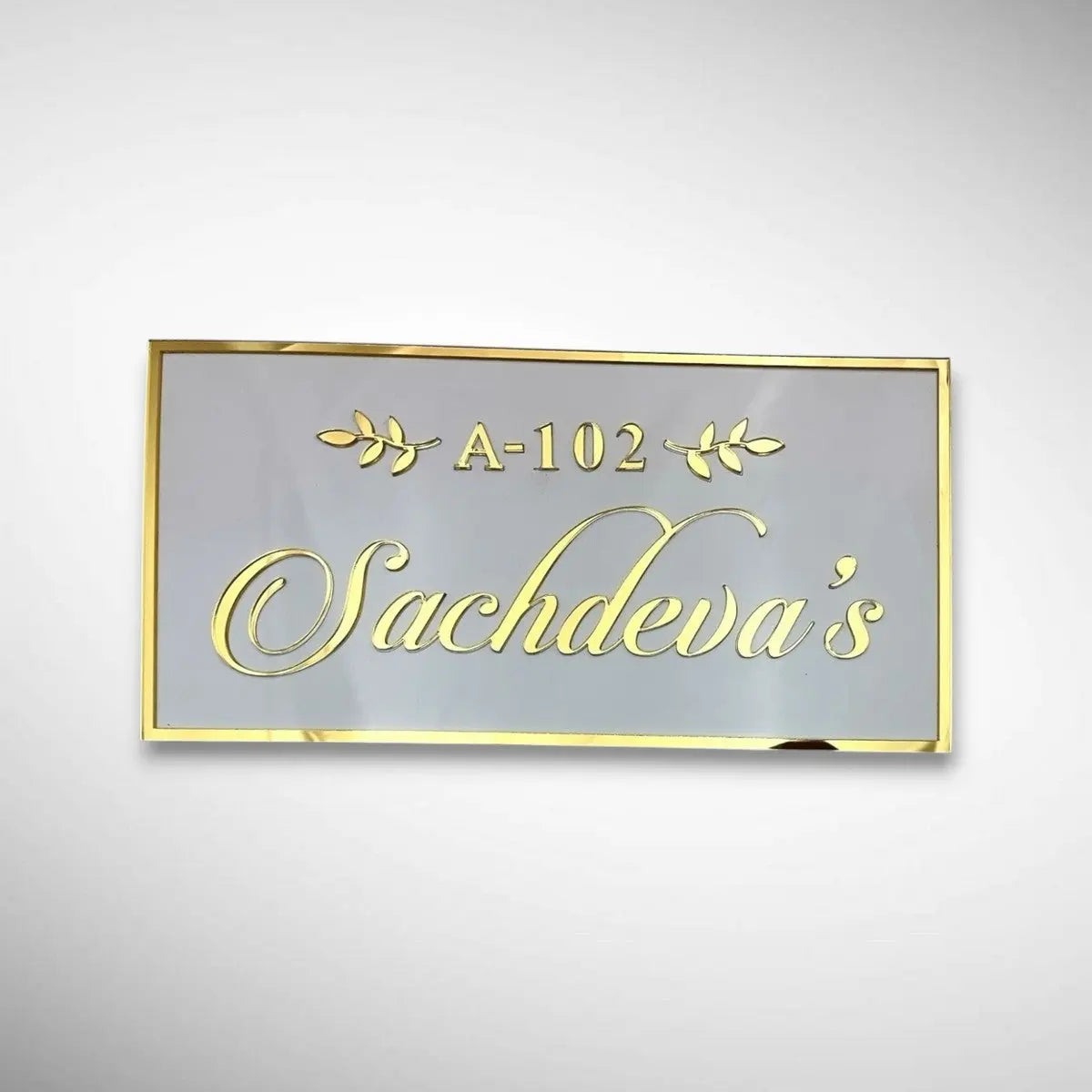 ACP Acrylic Name Plate for Home | Custom Fancy Acrylic Name Plate Design - Harshita Craft