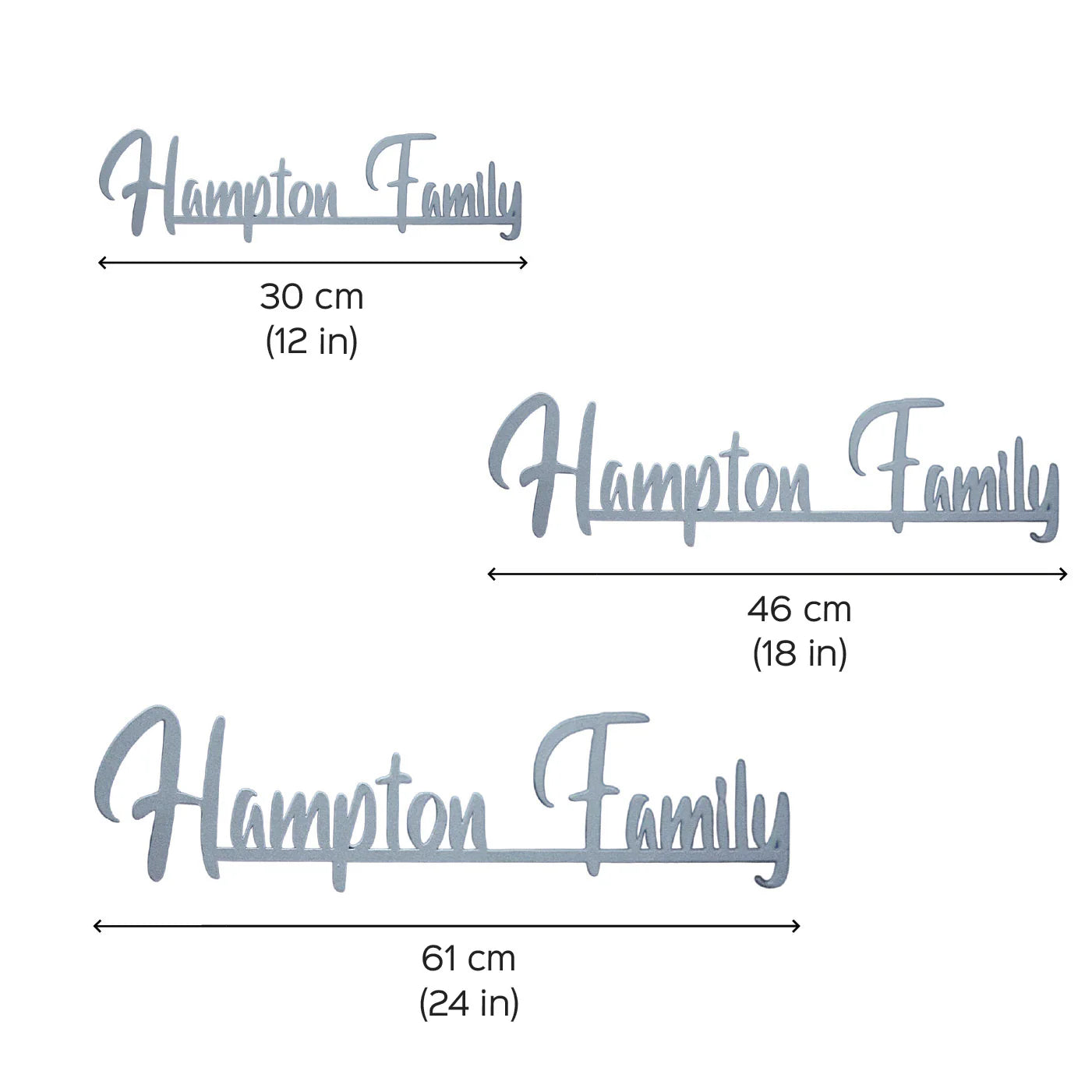 Personalized Weatherproof Minimal Laser Cut Metal Name Plate for Home - Harshita Craft