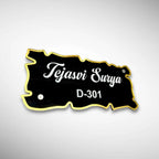 Wooden, White & Black ACP Acrylic Name Plate for Home | Custom Fancy Acrylic Name Plate Design - Harshita Craft