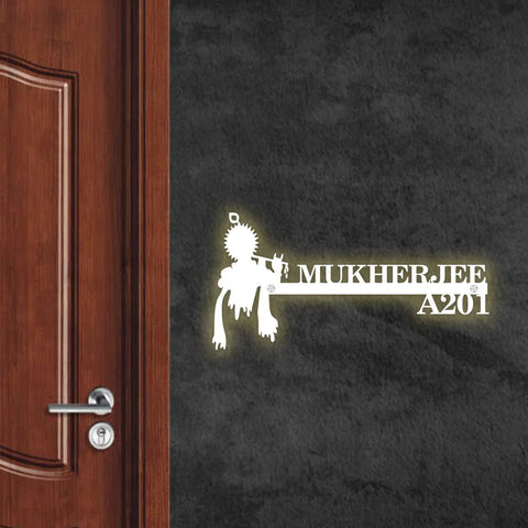 Personalized Metal Name Plate for Home – Religious Theme Laser Cut