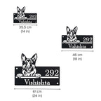 Personalized Dog Theme Metal Name Plate for Home – Weatherproof - Harshita Craft
