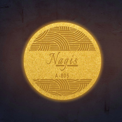 Personalized Round Metal Name Plate for Home | Laser Cut Steel Design