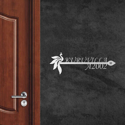 Personalized Metal Name Plate for Home – Religious Theme Laser-Cut Design