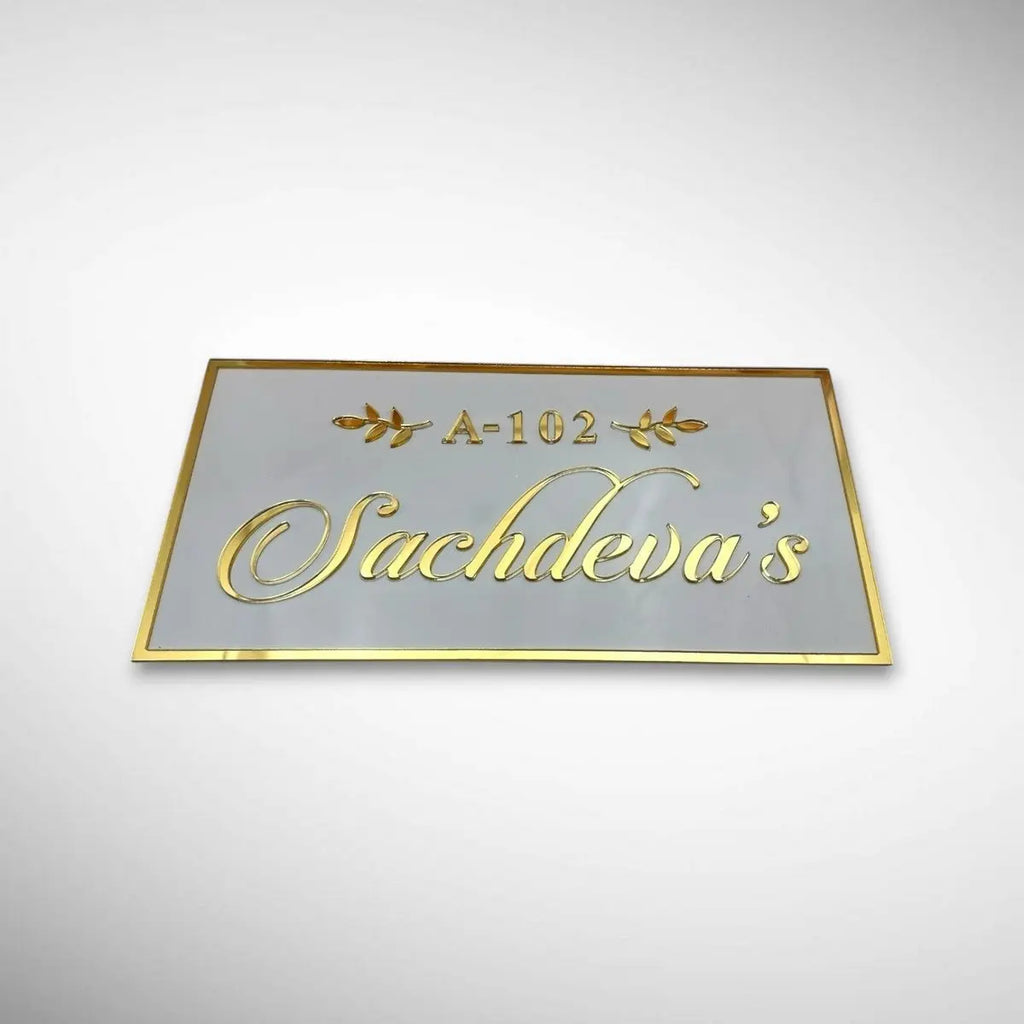 ACP Acrylic Name Plate for Home | Custom Fancy Acrylic Name Plate Design - Harshita Craft