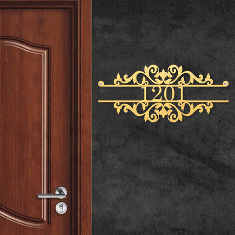 Personalized Laser Cut Steel Metal Name Plate for Home