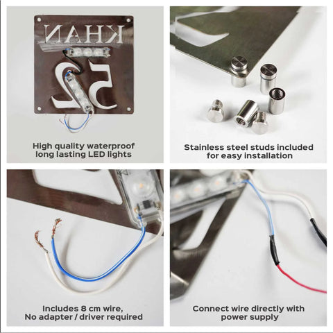 Personalized Cat Theme Metal Name Plate for Home | Weatherproof Design