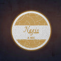 Personalized Round Metal Name Plate for Home | Laser Cut Steel Design - Harshita Craft