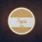 Personalized Round Metal Name Plate for Home | Laser Cut Steel Design - Harshita Craft