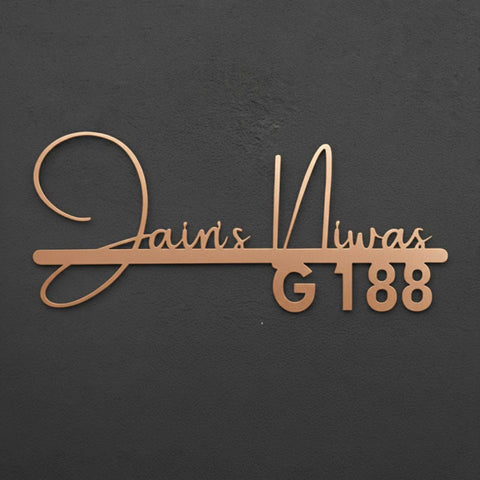 Personalized Waterproof Calligraphy Metal Name Plate for Home