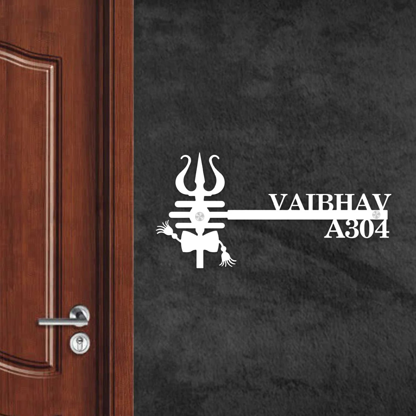 Premium Personalized Metal Name Plate for Home – Laser Cut | Outdoor Entrance Name Plate - Harshita Craft