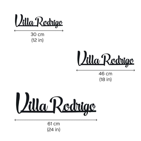 Personalized Weatherproof Modern Metal Cut Out Name Plate for Home & Outdoor