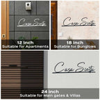 Personalized Modern Laser Cut Metal Name Plate for Home | Weatherproof Steel Design - Harshita Craft
