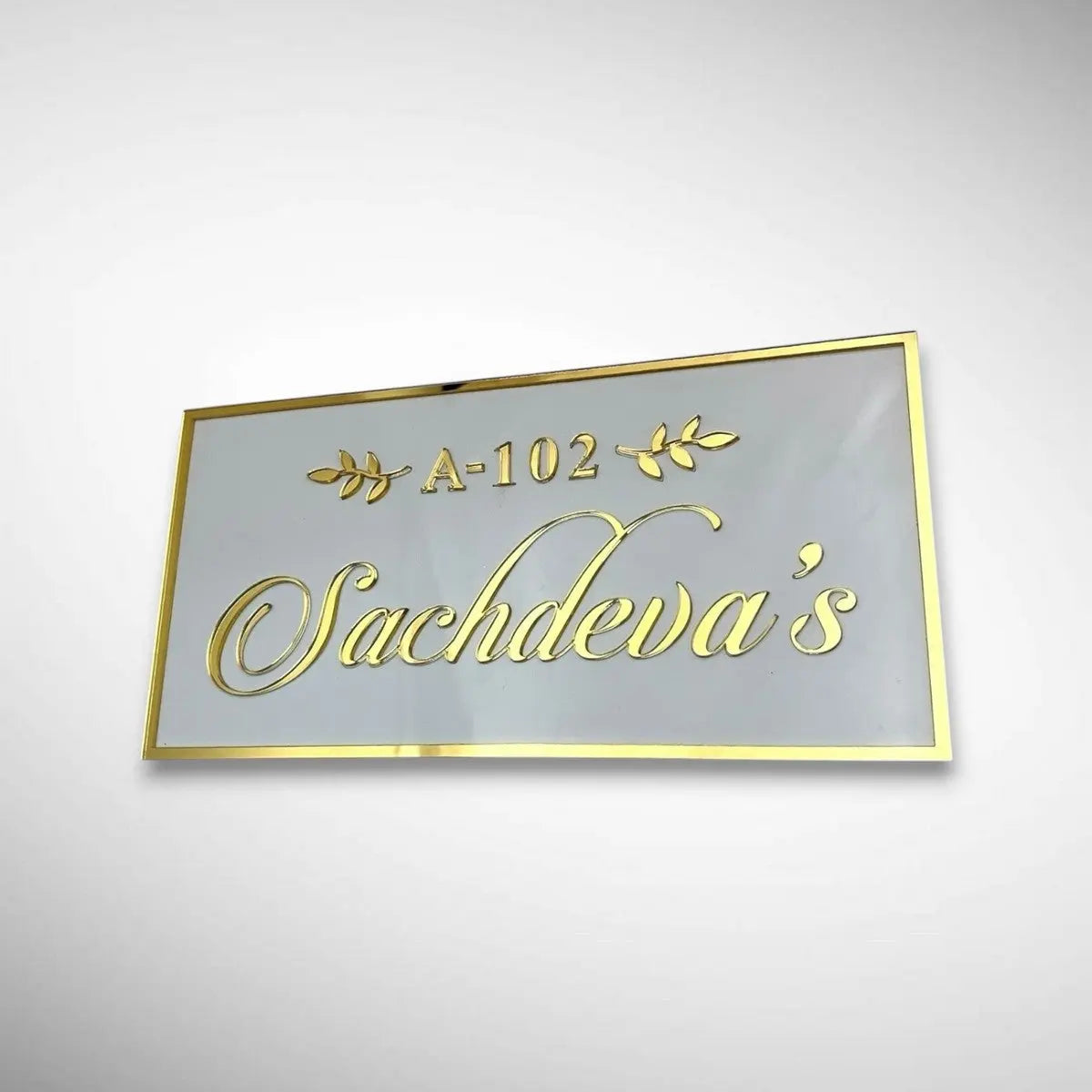 ACP Acrylic Name Plate for Home | Custom Fancy Acrylic Name Plate Design - Harshita Craft