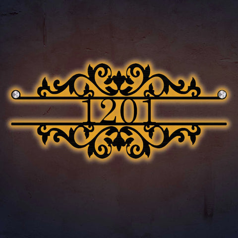 Personalized Laser Cut Steel Metal Name Plate for Home