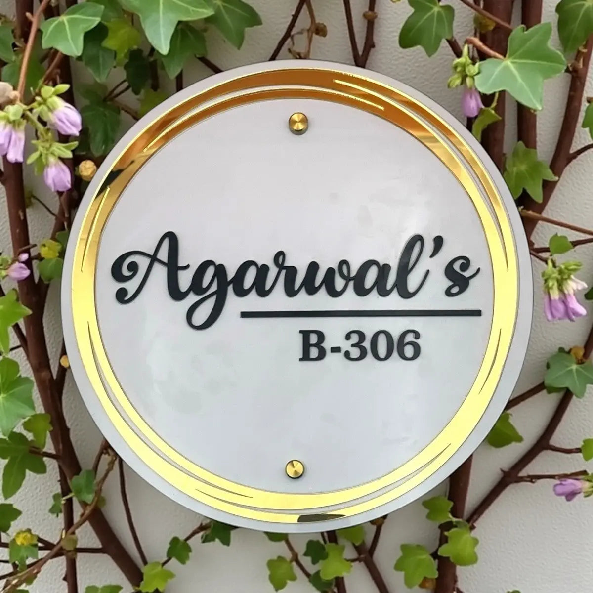 ACP Acrylic Name Plate for Home | Custom Fancy Acrylic Name Plate Design - Harshita Craft