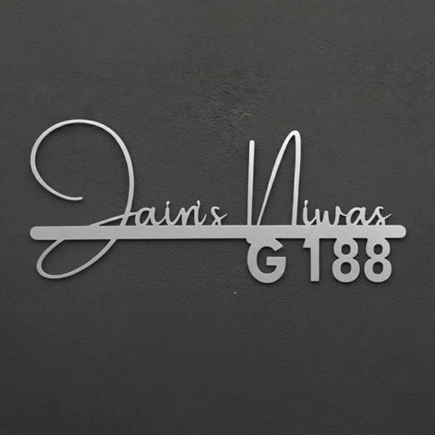 Personalized Waterproof Calligraphy Metal Name Plate for Home