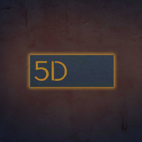 Personalized Laser Cut Minimalist Steel Name Plate for Home Entrance