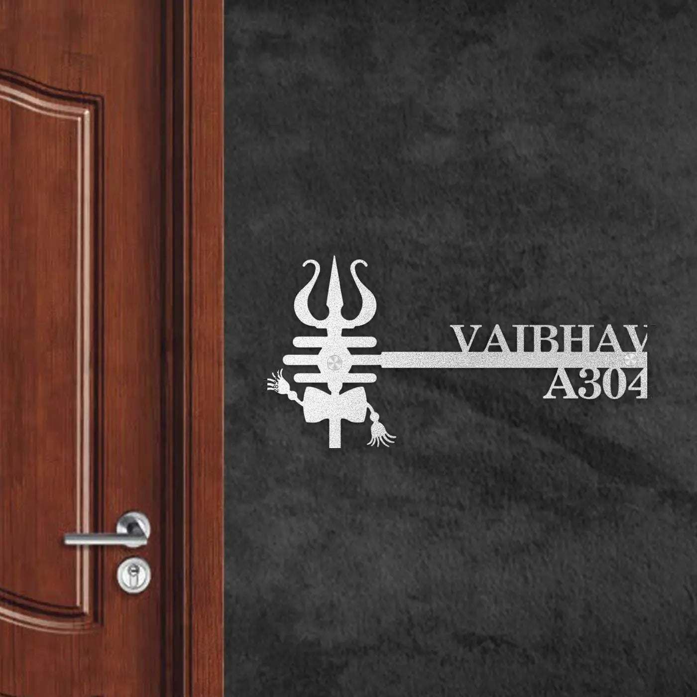 Premium Personalized Metal Name Plate for Home – Laser Cut | Outdoor Entrance Name Plate - Harshita Craft