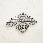 Premium Metal Name Plate for Home – Personalized Weatherproof Mild Steel Name Plate for House Entrance (Outdoor Safe) - Harshita Craft