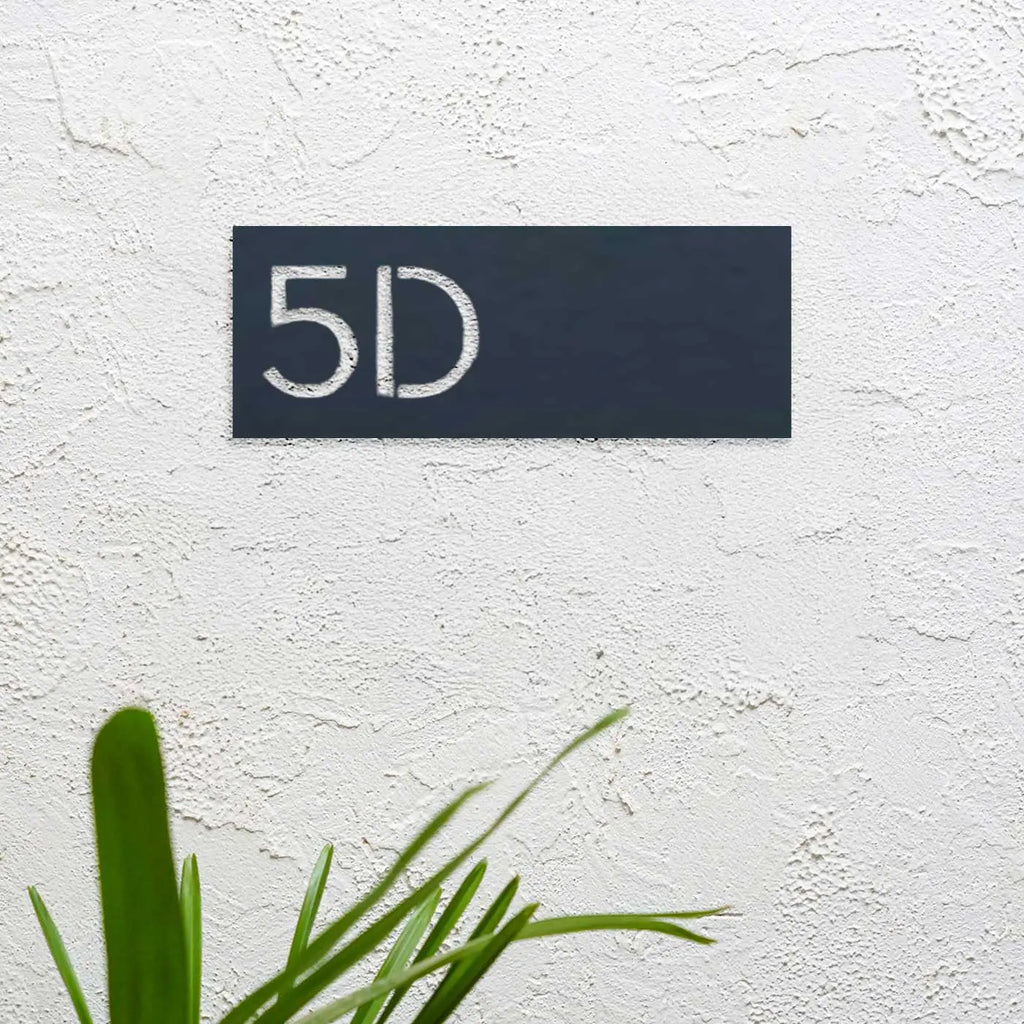 Personalized Laser Cut Minimalist Steel Name Plate for Home Entrance - Harshita Craft