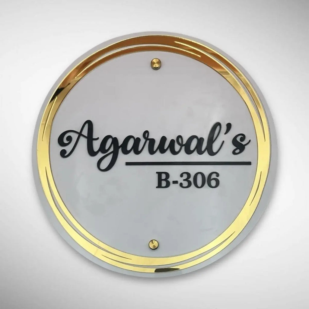 ACP Acrylic Name Plate for Home | Custom Fancy Acrylic Name Plate Design - Harshita Craft
