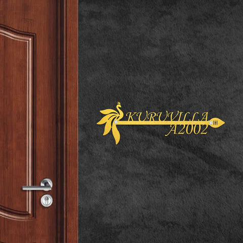 Personalized Metal Name Plate for Home – Religious Theme Laser-Cut Design