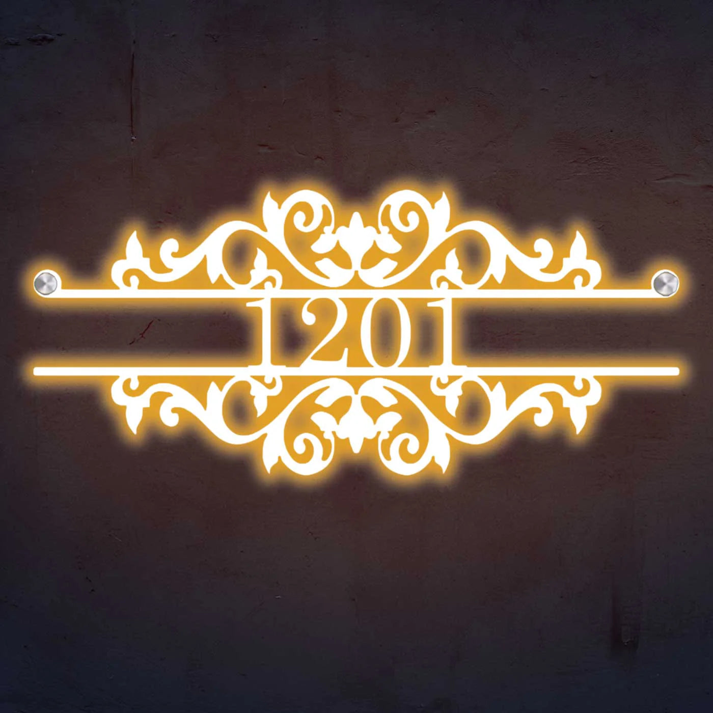 Personalized Laser Cut Steel Metal Name Plate for Home - Harshita Craft