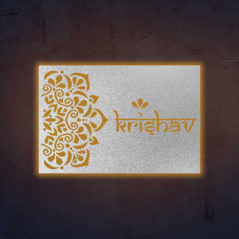 Personalized Metal Name Plate for Home – Rectangle Laser Cut Steel