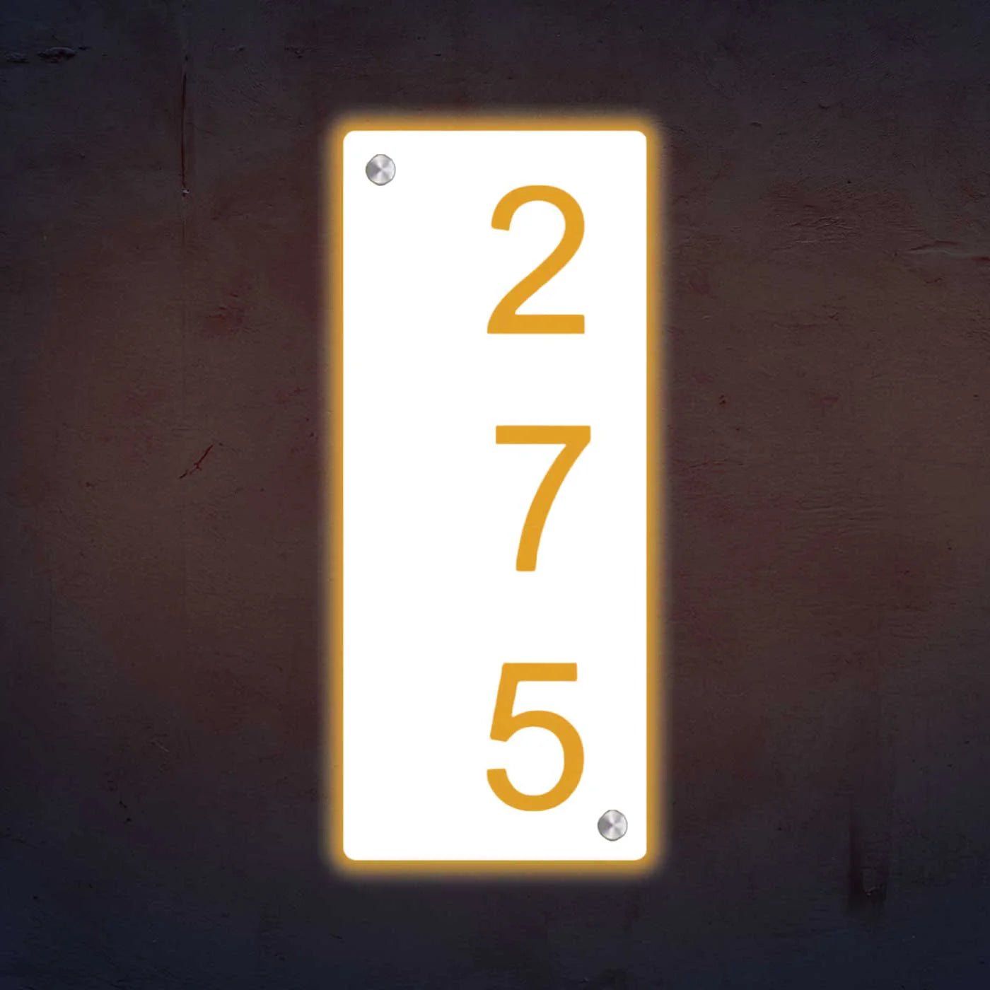 Personalized Metal Name Plate for Home – Minimalist Vertical Steel Design - Harshita Craft