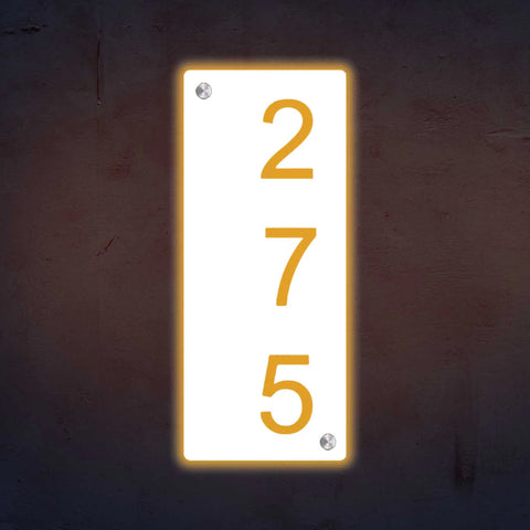 Personalized Metal Name Plate for Home – Minimalist Vertical Steel Design