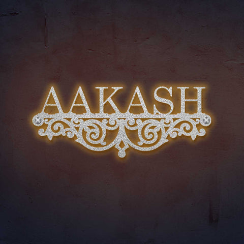 Personalized Minimalist Metal Name Plate for Home | Laser Cut Steel