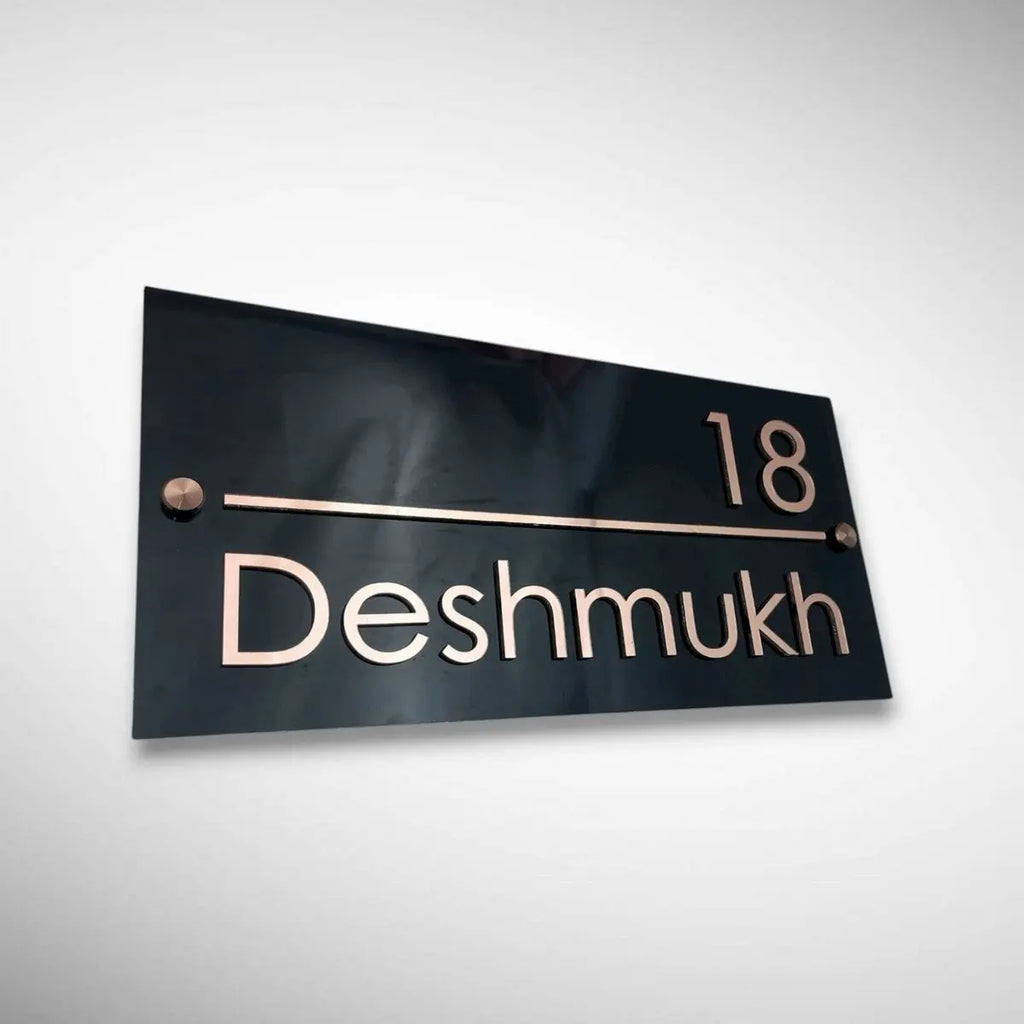ACP Acrylic Name Plate for Home | Custom Fancy Acrylic Name Plate Design - Harshita Craft