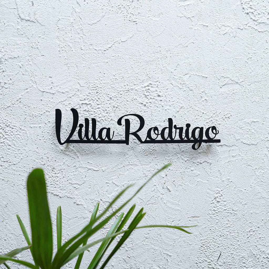 Personalized Weatherproof Modern Metal Cut Out Name Plate for Home & Outdoor - Harshita Craft