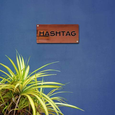 Personalized Weatherproof Rectangle Stainless Steel Metal Name Plate for Home