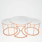 Premium Copper Nesting Trio Tables Set of 3 - Decor Mantra 