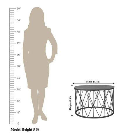 Premium Designer White Marble Round Shape Center Table in Criss Cross Pattern - Decor Mantra 