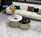 Premium Golden Caged Table Set of 2 - Decor Mantra 