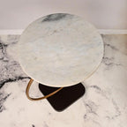 Premium Golden Halo Classic Metal Side Table - Decor Mantra 
